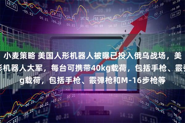 小麦策略 美国人形机器人被曝已投入俄乌战场，美军计划打造5万人形机器人大军，每台可携带40kg载荷，包括手枪、霰弹枪和M-16步枪等