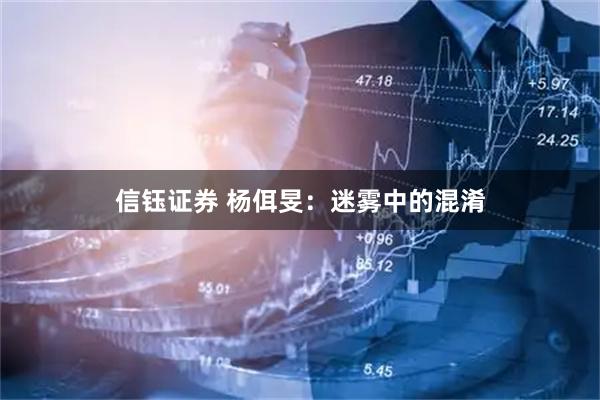 信钰证券 杨佴旻：迷雾中的混淆
