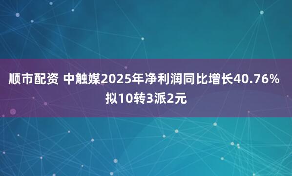 顺市配资 中触媒2025年净利润同比增长40.76% 拟10转3派2元