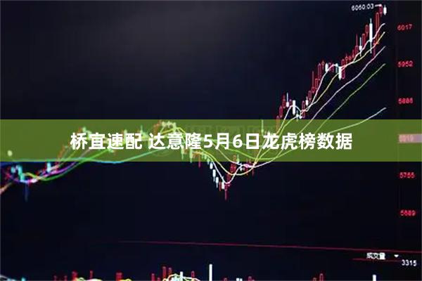 桥宜速配 达意隆5月6日龙虎榜数据